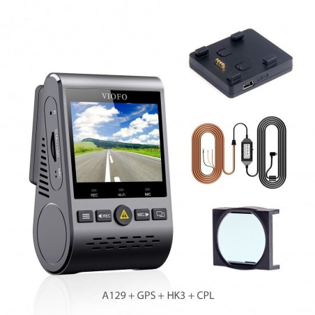 A129 Front Camera WiFi Dash Camera + GPS + HK3 + CPL