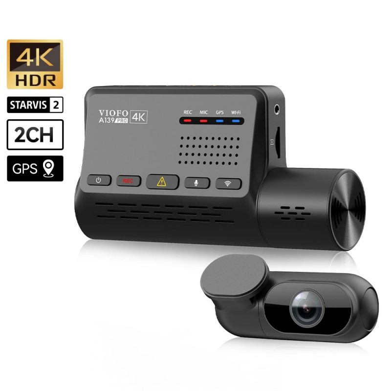VIOFO 4K HDR Dash Cam Front and Rear A139 Pro 2CH , STARVIS 2