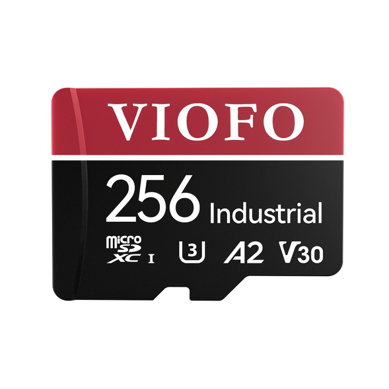VIOFO 256GB Industrial Grade microSD Card, U3 A2 V30 High Speed Memory Card  with Adapter, Support Ultra HD 4K Video Recording