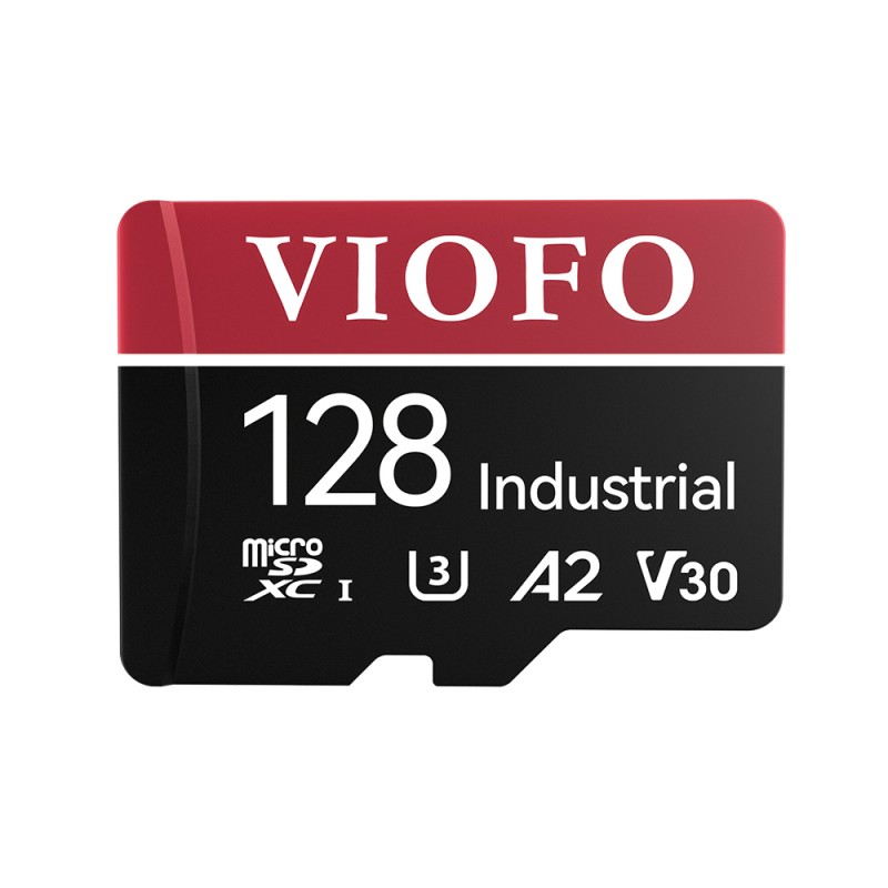 VIOFO 128GB Industrial Grade microSD Card, U3 A2 V30 High Speed Memory Card  with Adapter, Support Ultra HD 4K Video Recording
