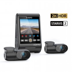 VIOFO A229 Plus 3CH 2K+2K+1080P HDR 5GHz Wi-Fi GPS Voice Control 3 Channel  Dash Camera with Dual Sony STARVIS 2 Sensor