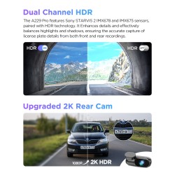 Dashcam Voiture 4K+1080P+1080P, STARVIS 2 IMX678 360 degrés Camera