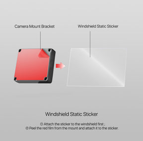 VIOFO Transparent Plastic Static Windshield Sticker for All Body Mounts