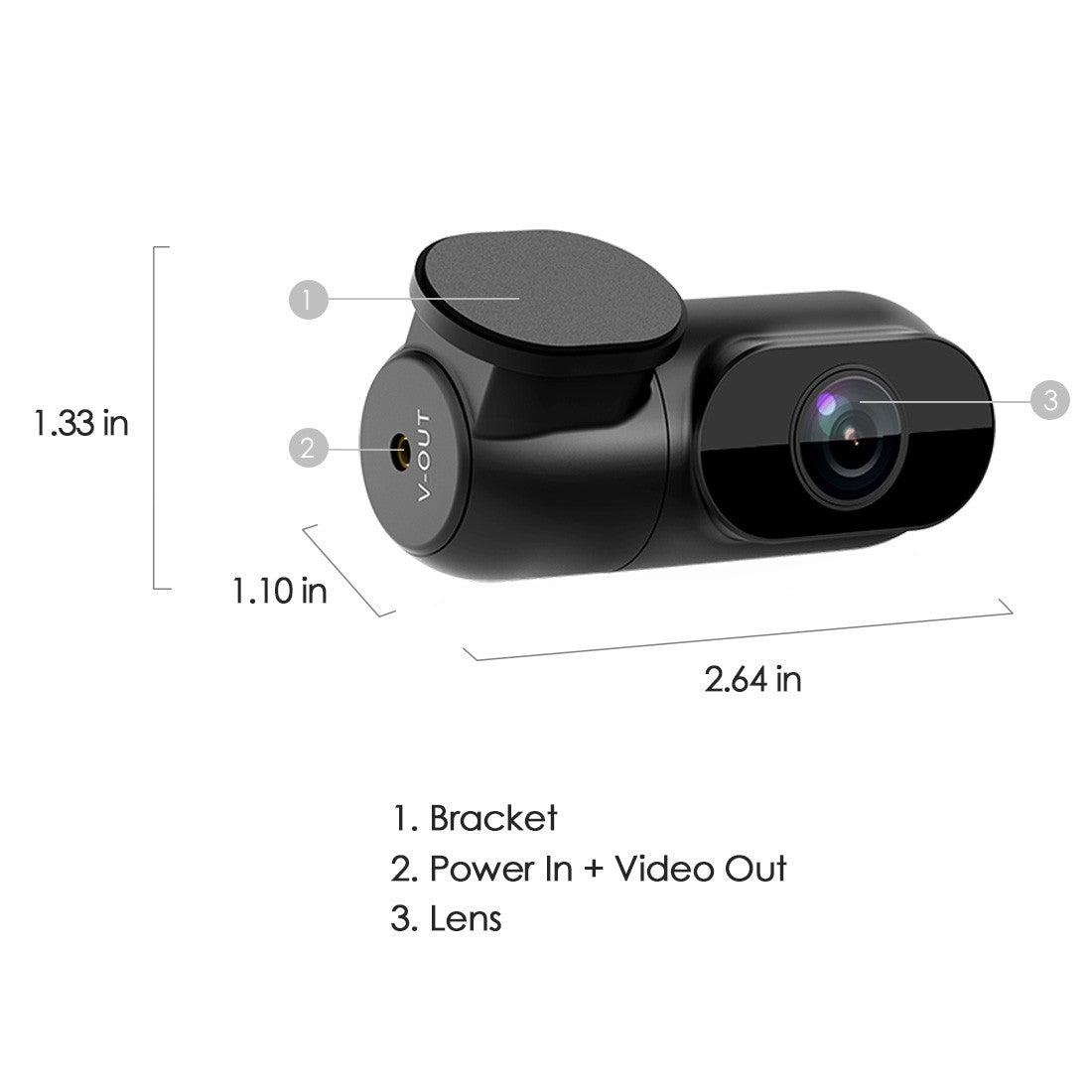 A139/A139 PRO Rear Camera Replacement with Cord and Adhesive Sticker