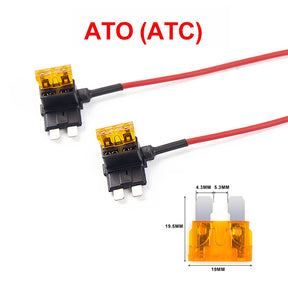 2PCS Circuit Fuse Tap with ATO, Mini, Micro2, Mini Low Profile Adapter Holder