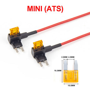 2PCS Circuit Fuse Tap with ATO, Mini, Micro2, Mini Low Profile Adapter Holder