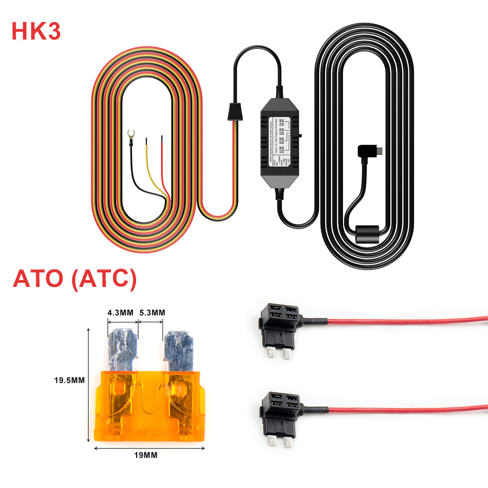 VIOFO Mini HK3 ACC Hardwire Kit Cable For A119V3/A129 Duo/A129 Duo IR/A129 Plus Duo/A129 Pro Duo