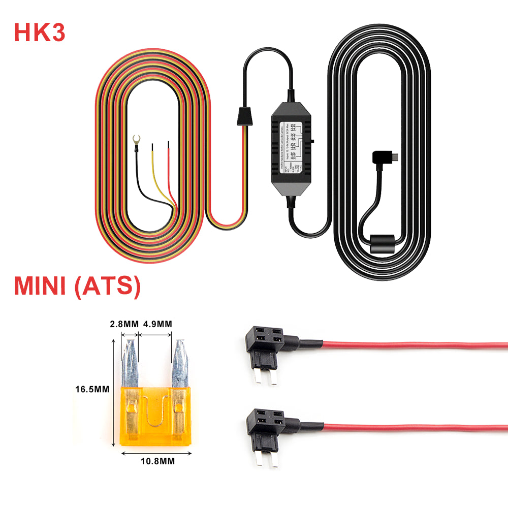 VIOFO Mini HK3 ACC Hardwire Kit Cable For A119V3/A129 Duo/A129 Duo IR/A129 Plus Duo/A129 Pro Duo