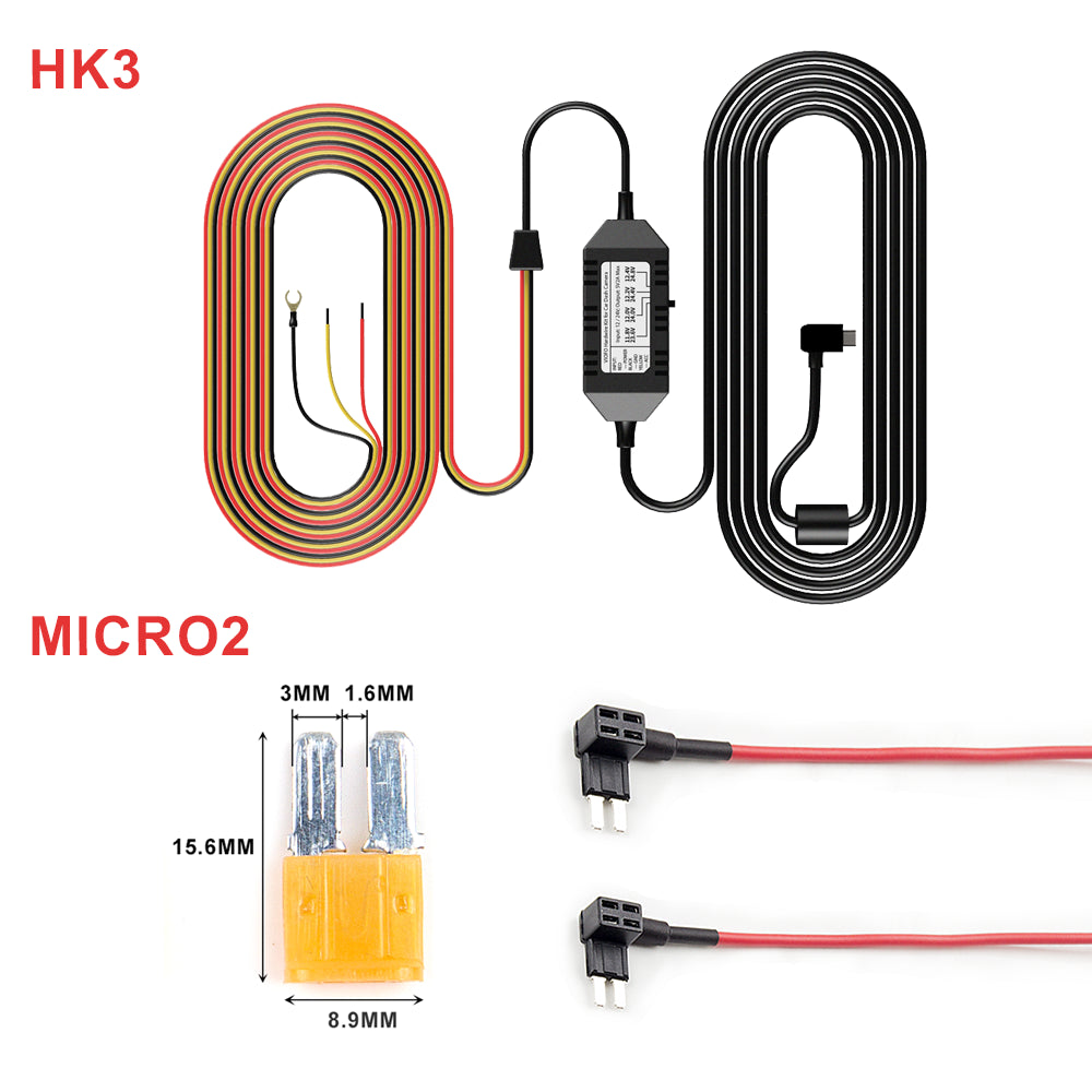 VIOFO Mini HK3 ACC Hardwire Kit Cable For A119V3/A129 Duo/A129 Duo IR/A129 Plus Duo/A129 Pro Duo