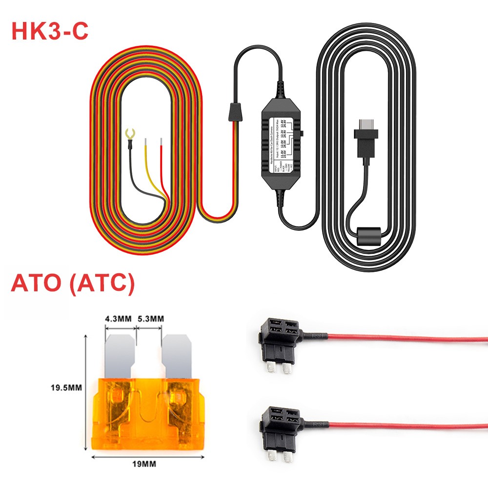 VIOFO HK3-C Type-C Hardwire Kit for A139/A139 PRO 1CH/2CH/3CH Dash Camera