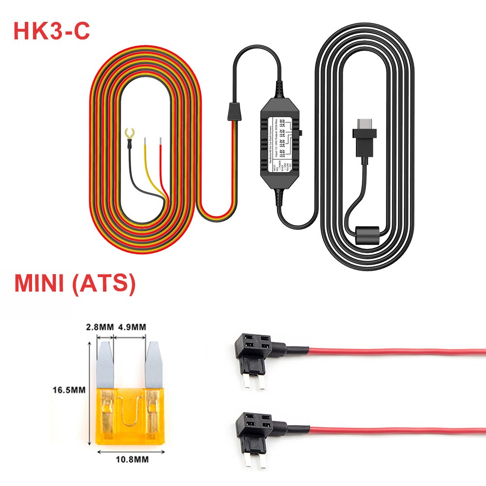 VIOFO HK3-C Type-C Hardwire Kit for A139/A139 PRO 1CH/2CH/3CH Dash Camera