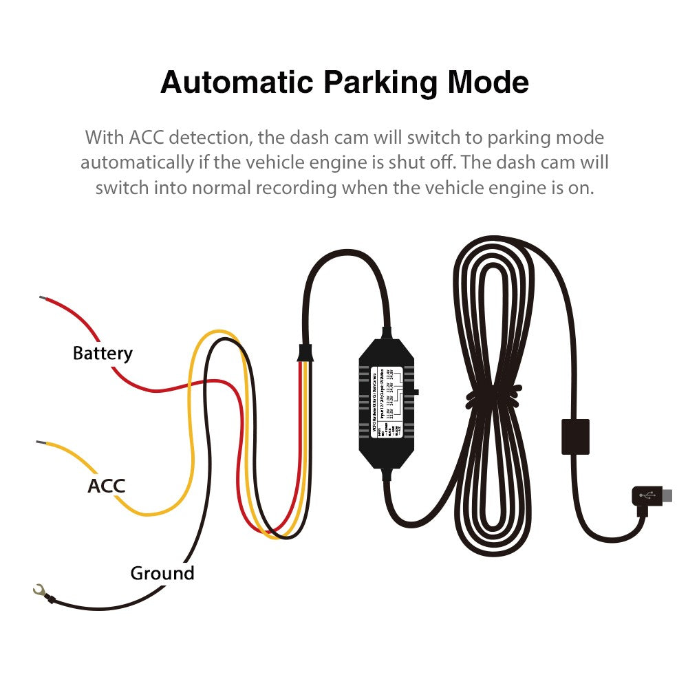 VIOFO Mini HK3 Hardwire Kit with 8pcs Full Set Circuit Fuse Tap for A119V3/A129 Duo/A129 Plus Duo/A129 Pro Duo