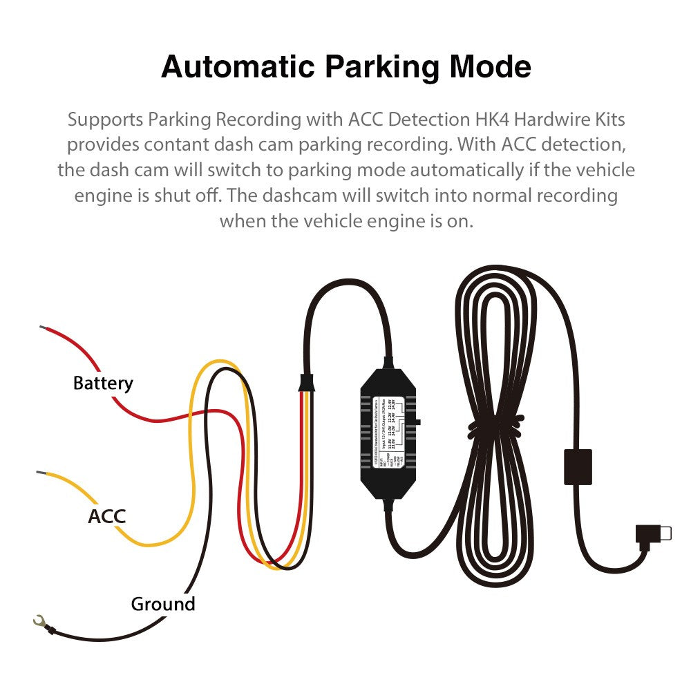 VIOFO Type-C HK4 Hardwire Kit with 8pcs Full Set Circuit Fuse Tap for A119 MINI2/A229/T130/WM1/A139/A139PRO/A329