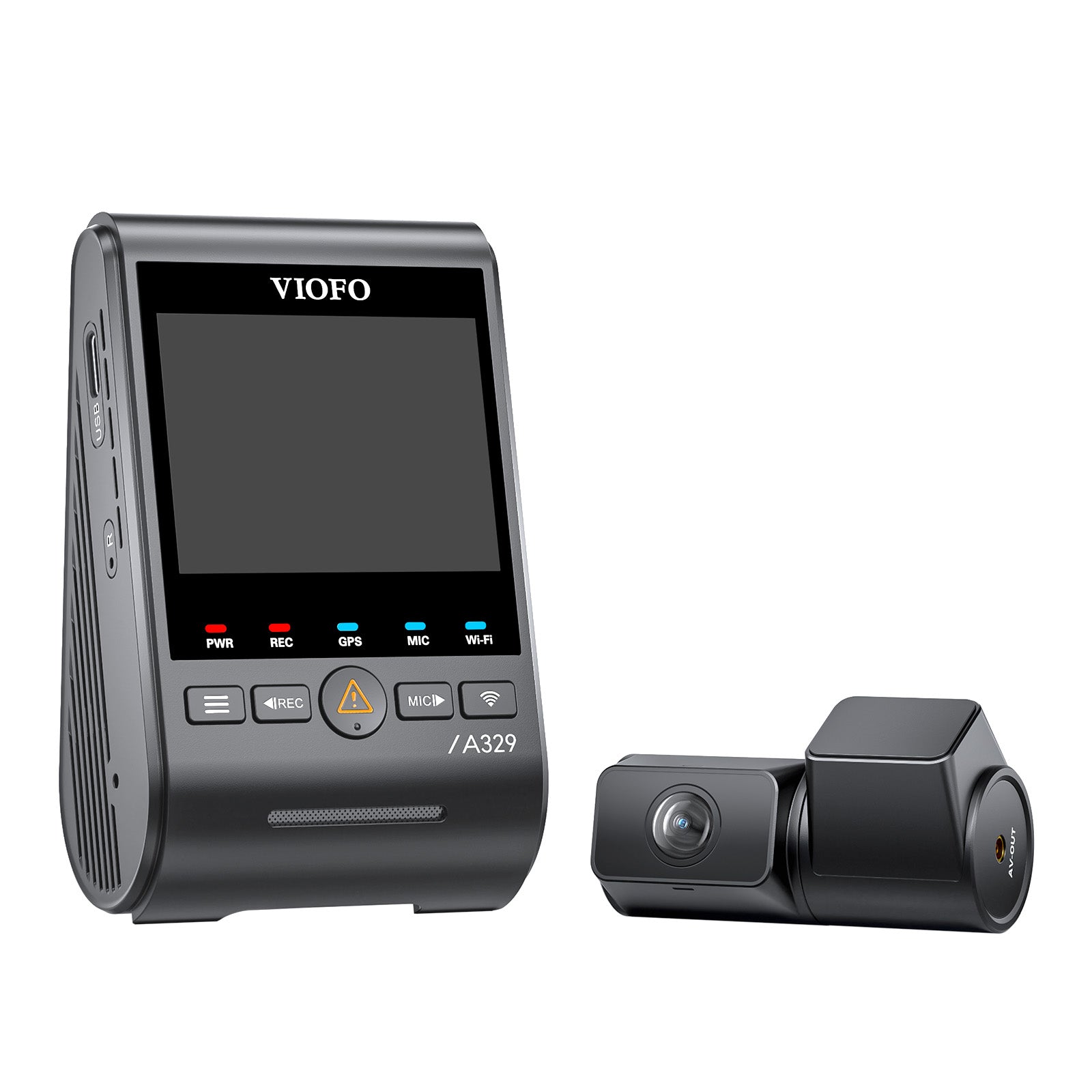 VIOFO A329 2CH First 4K 60FPS Front and 2K Rear Wi-Fi 6 Dash Cam HDR with Sony STARVIS 2 Sensors Support SSD Storage