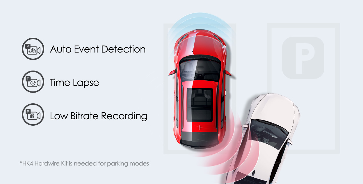 Viofo A229 DUO GPS - Режим парковки, Wi-Fi