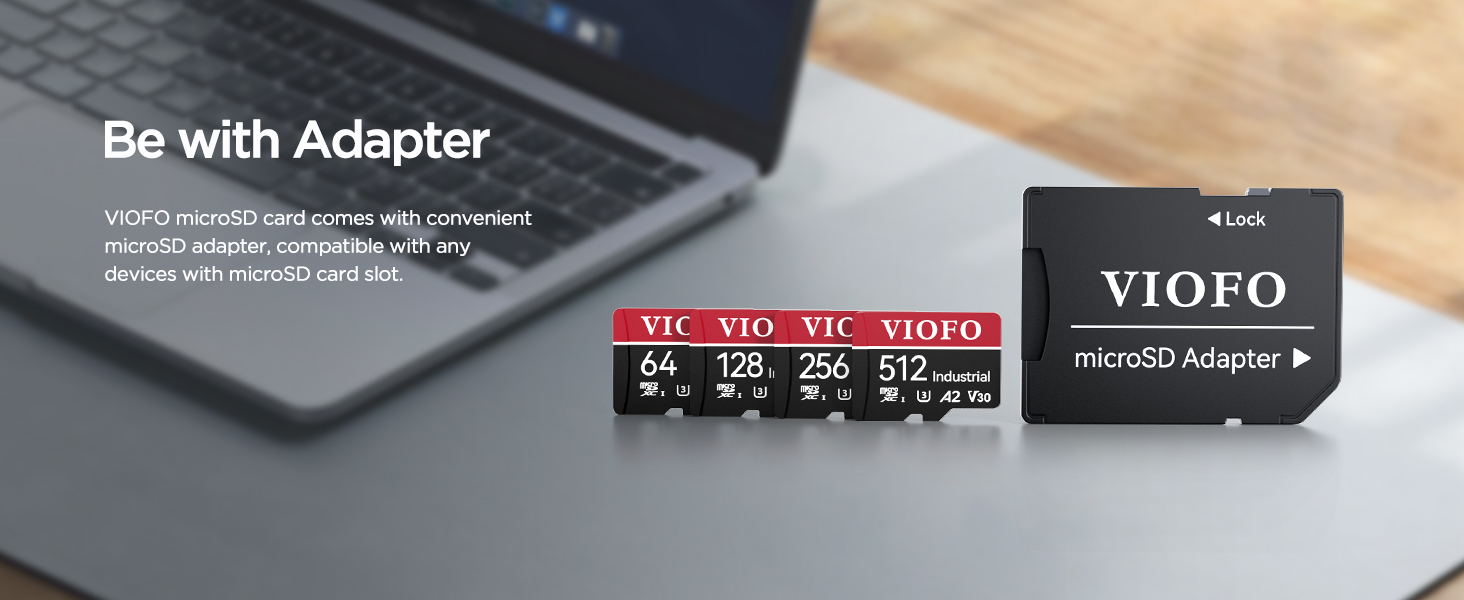 VIOFO 512 GB microSD Karte in Industriequalität, U3 A2 V30  Hochgeschwindigkeit Speicherkarte mit Adapter, für Ultra HD 4K  Videoaufzeichnung, für Dashcam, Action Kamera, Android-Smartphones,  Tablets: : Computer & Zubehör