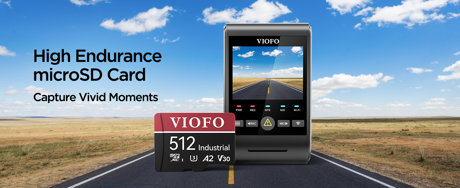 VIOFO 512 GB microSD Karte in Industriequalität, U3 A2 V30  Hochgeschwindigkeit Speicherkarte mit Adapter, für Ultra HD 4K  Videoaufzeichnung, für Dashcam, Action Kamera, Android-Smartphones,  Tablets: : Computer & Zubehör
